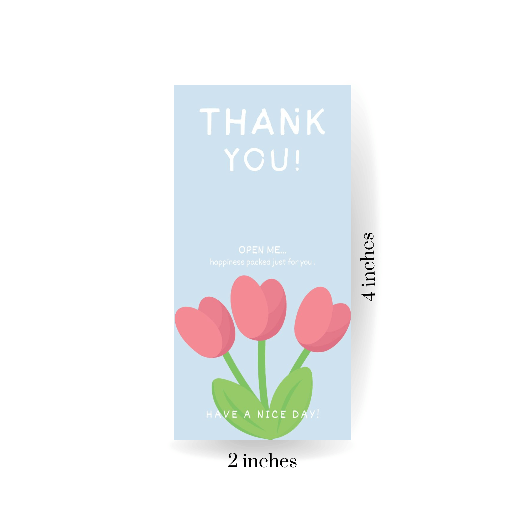 Tulip Flower Thank You Sticker | Box Seal Label