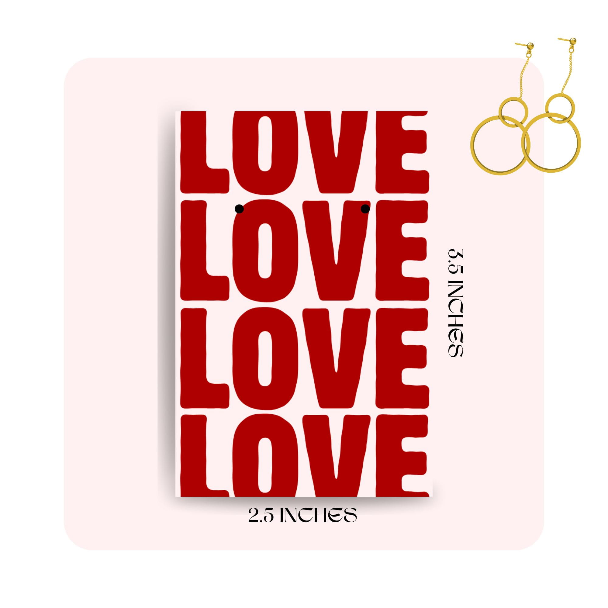 Love Design Earring Cards