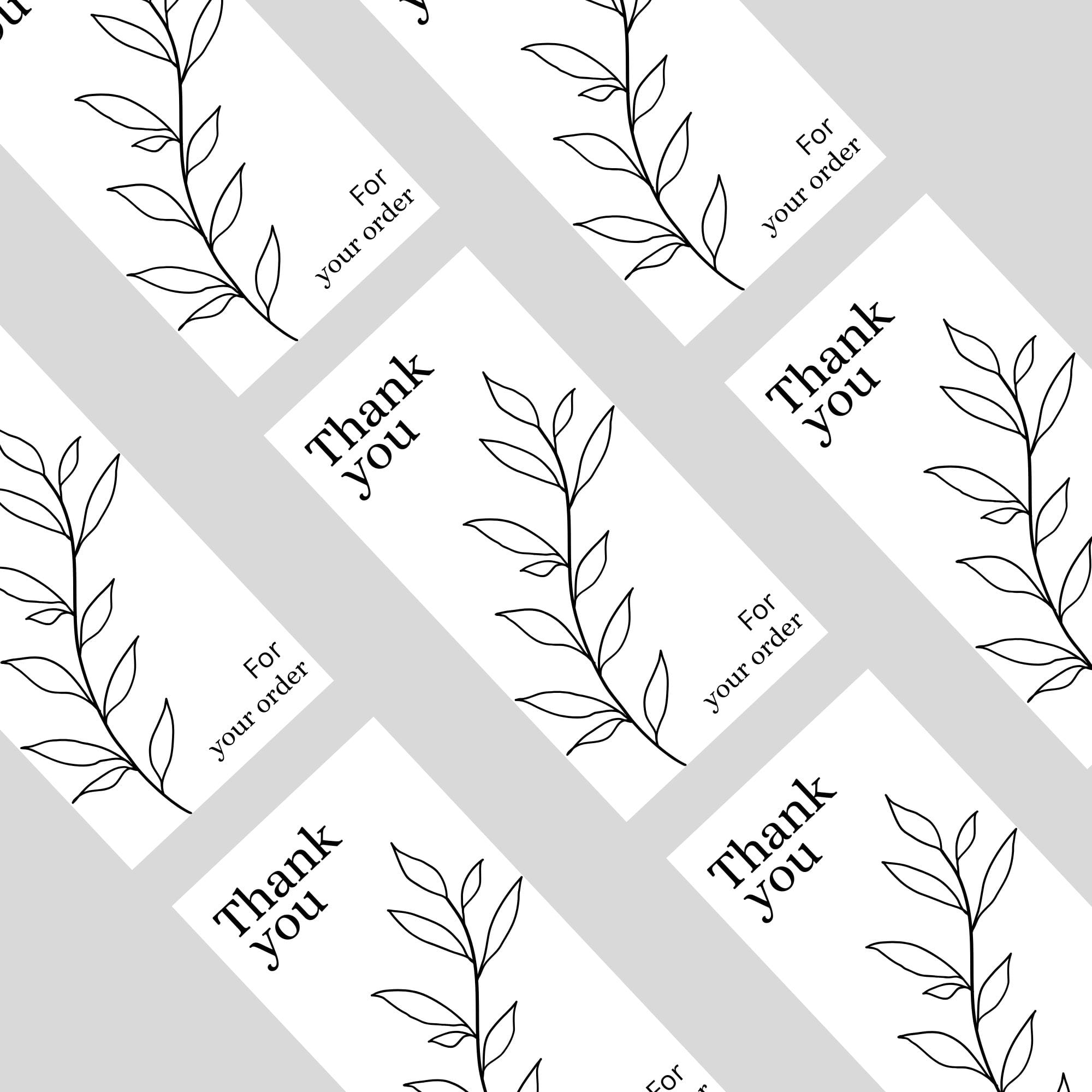 Premium Minimalist Leaf Packing Stickers by Muzhaul