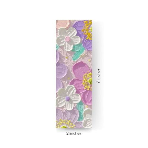 Aesthetic Textured Floral & Tulip Bookmark Set (3 Pcs)