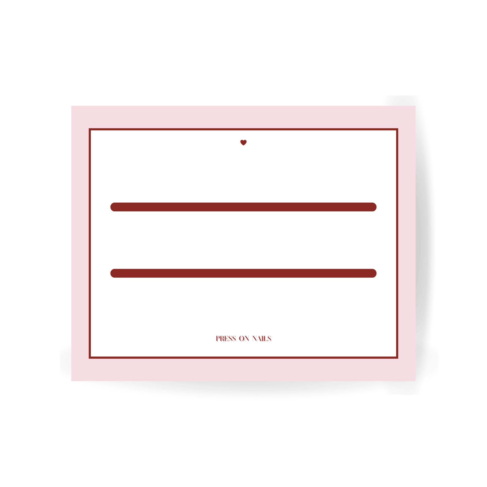 Pink Floral Tulip Press-On Nails Cards