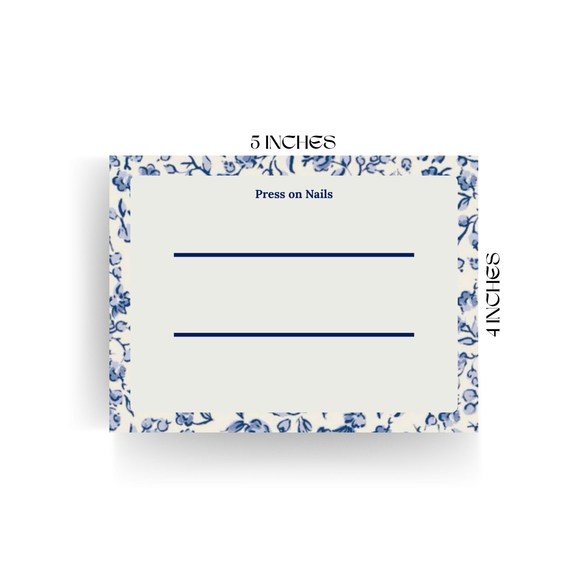 Elegant Blue Nail Cards