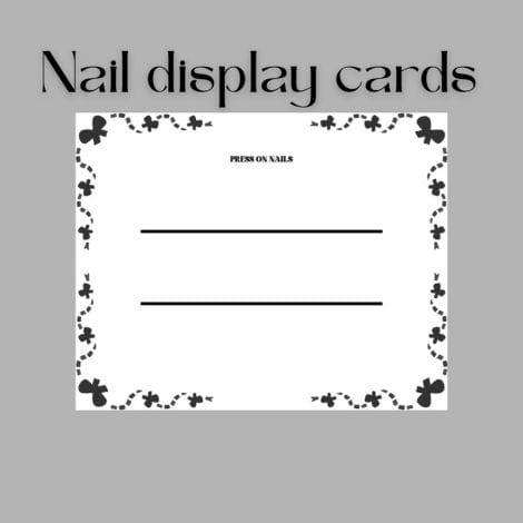 Coquette Bow Border Display Cards