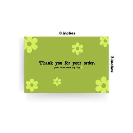 Floral Thank You Cards for Small Business Packaging