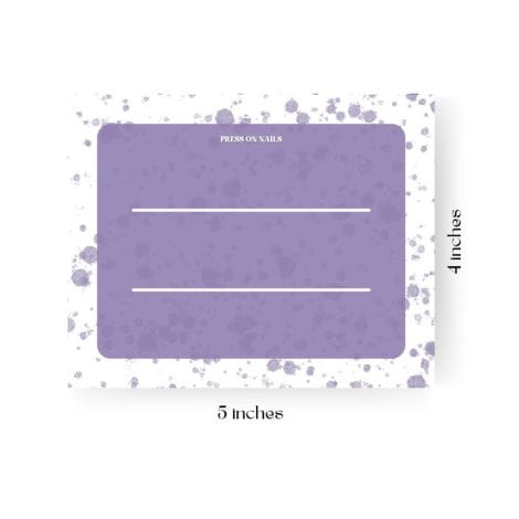 avender Splatter Press On Nail Cards