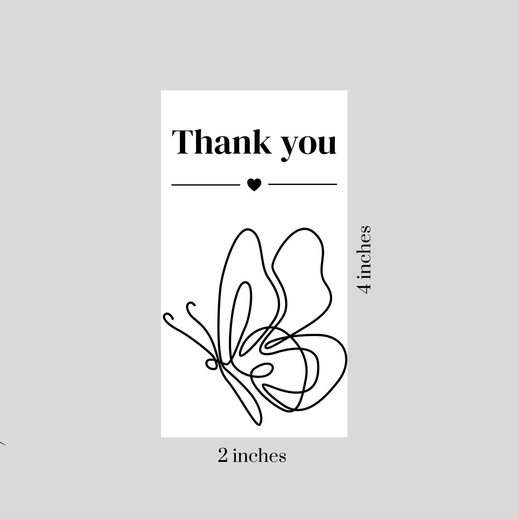 Premium Line Art Butterfly Packing Stickers by Muzhaul