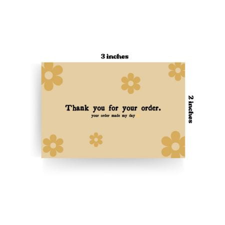 Floral Thank You Cards for Small Business Packaging