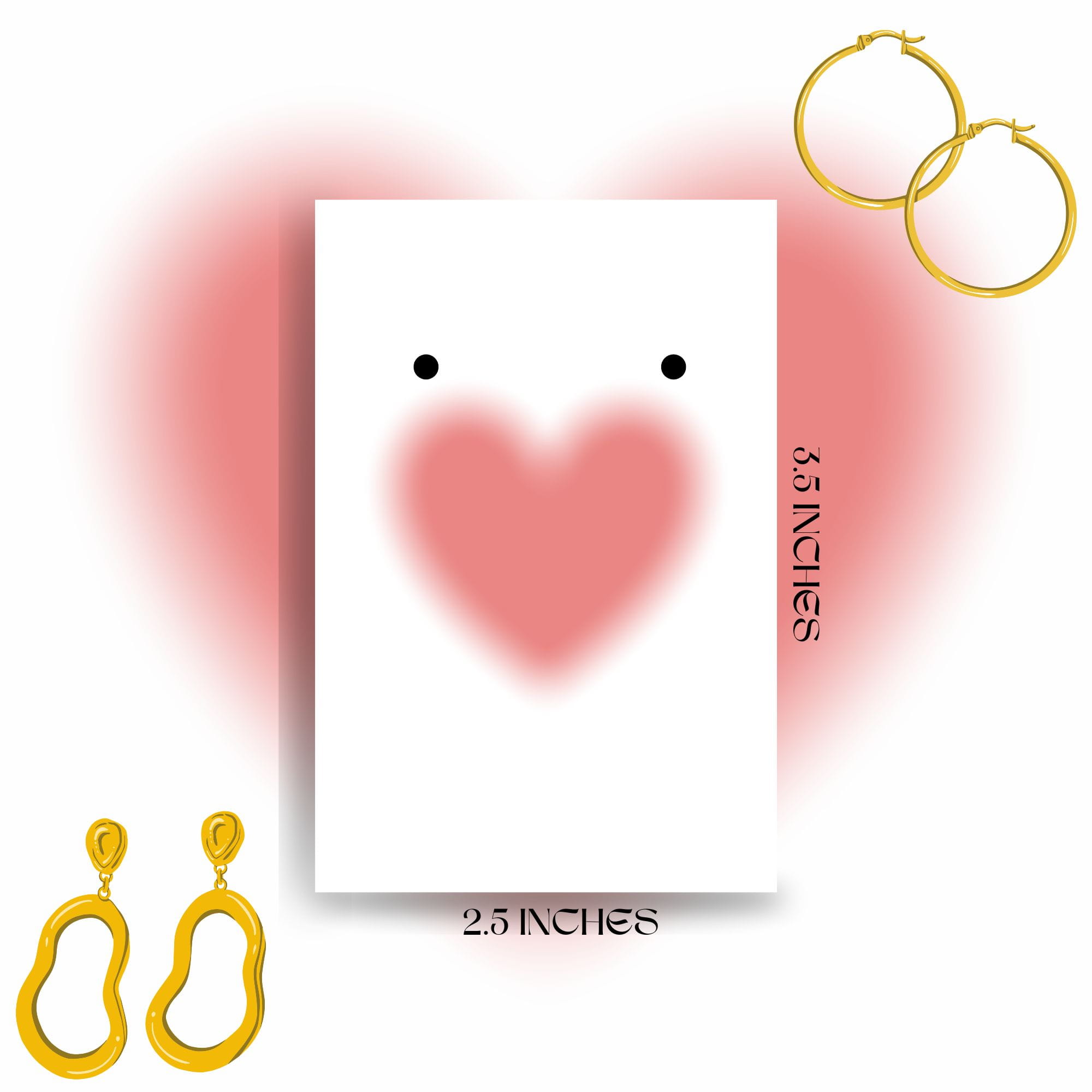 Heart Earring Display Cards