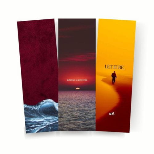 Motivational Quotes & Ocean Landscape Bookmark Set (3 Pcs)