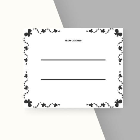 Coquette Bow Border Display Cards
