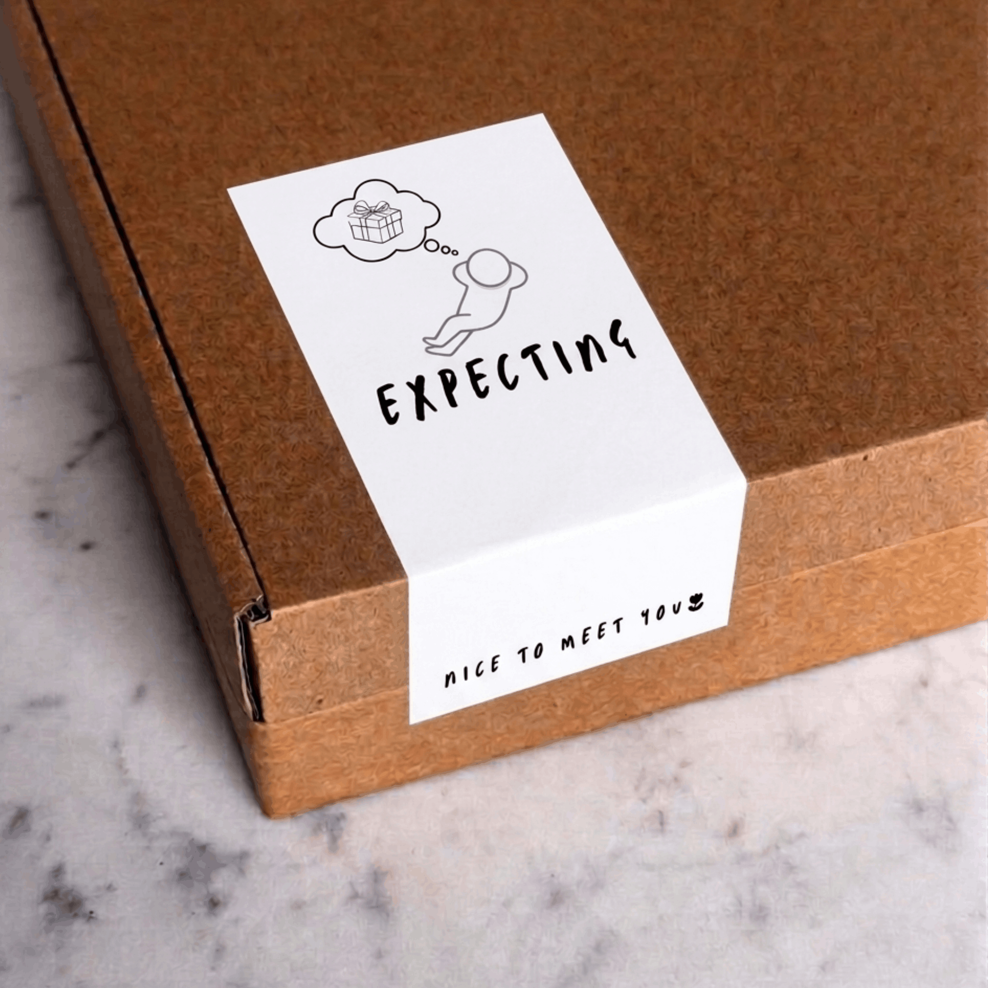 2x6 Inch Minimalist Line Art Love Box Seal Sticker