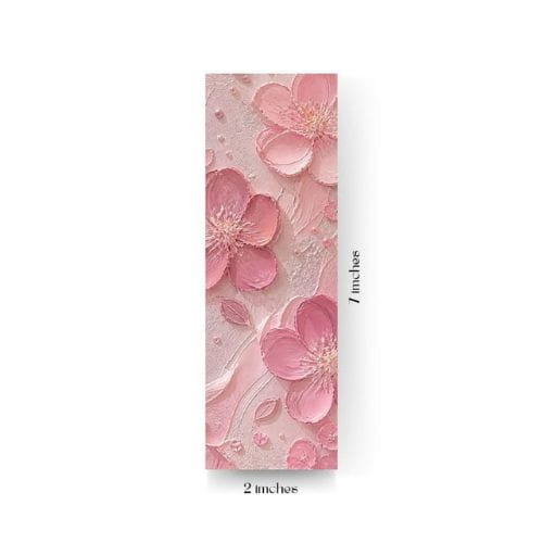 Aesthetic Textured Floral & Tulip Bookmark Set (3 Pcs)