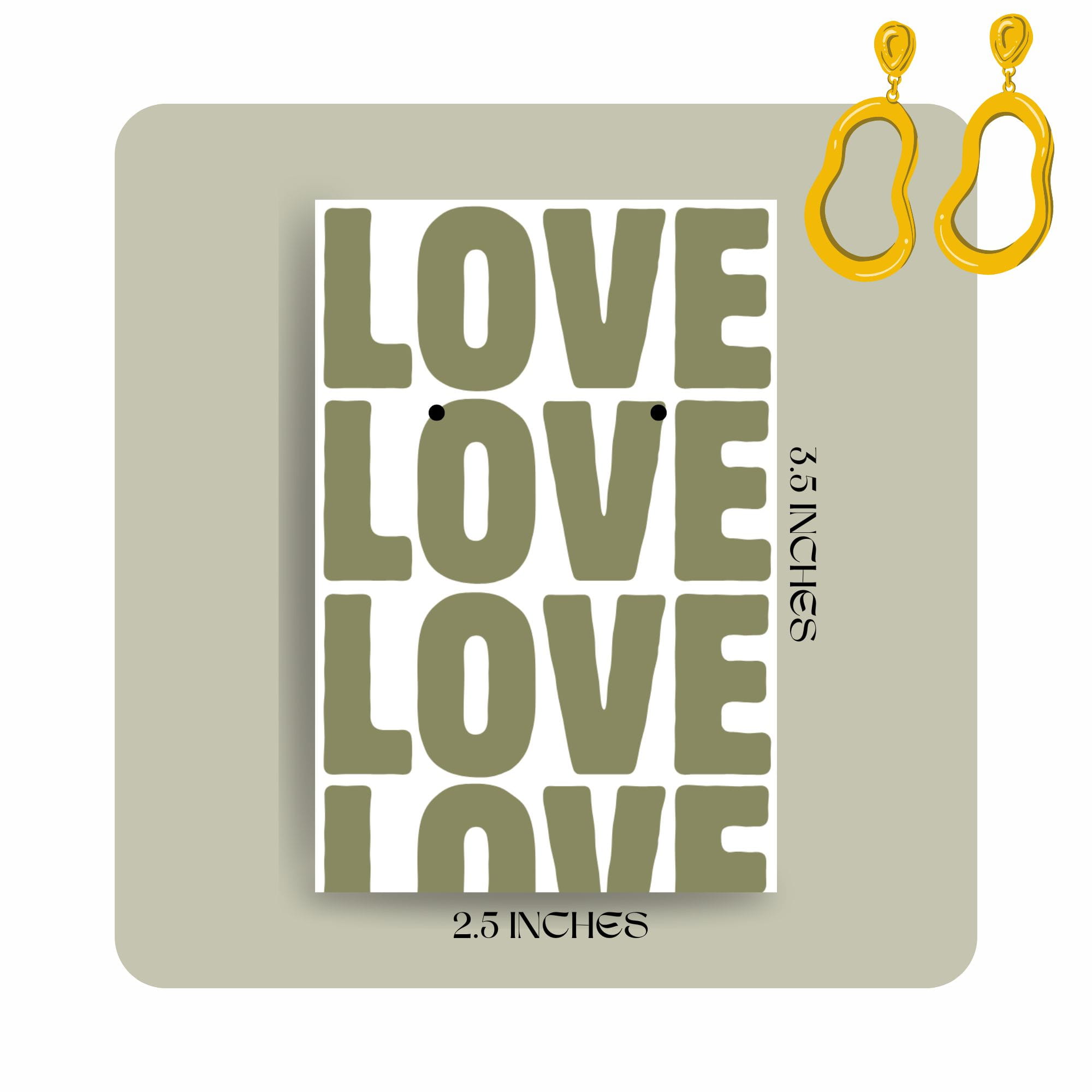 Love Design Earring Cards for Jewelry Display