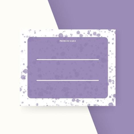 avender Splatter Press On Nail Cards