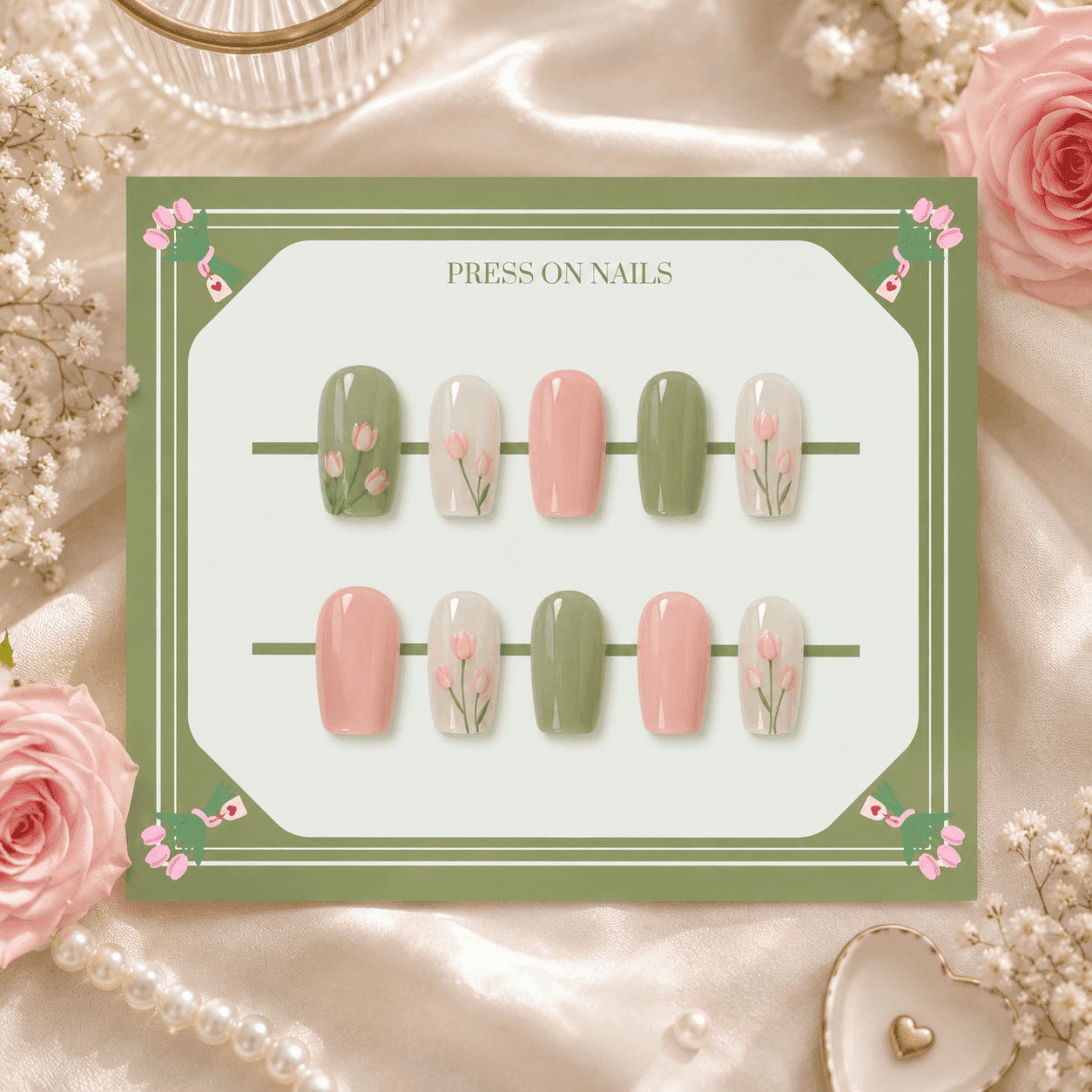 Tulip Press-On Nail Display Cards