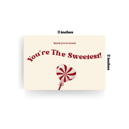 Retro You're The Sweetest Thank You Packaging Cards