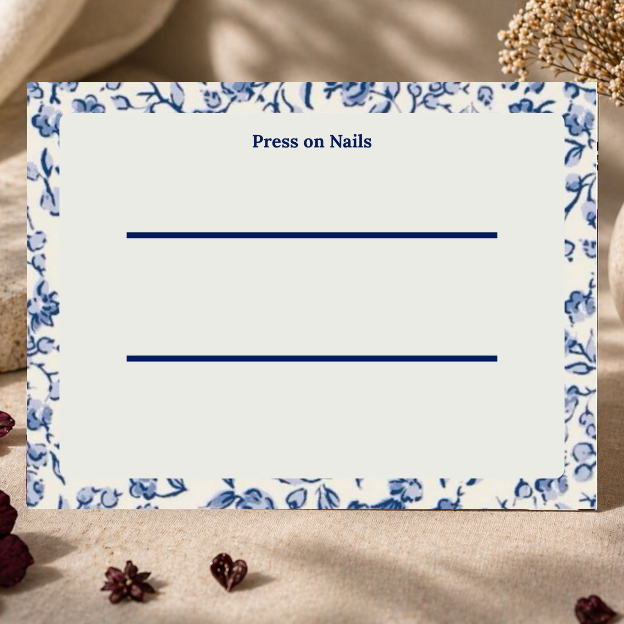 Elegant Blue Nail Cards