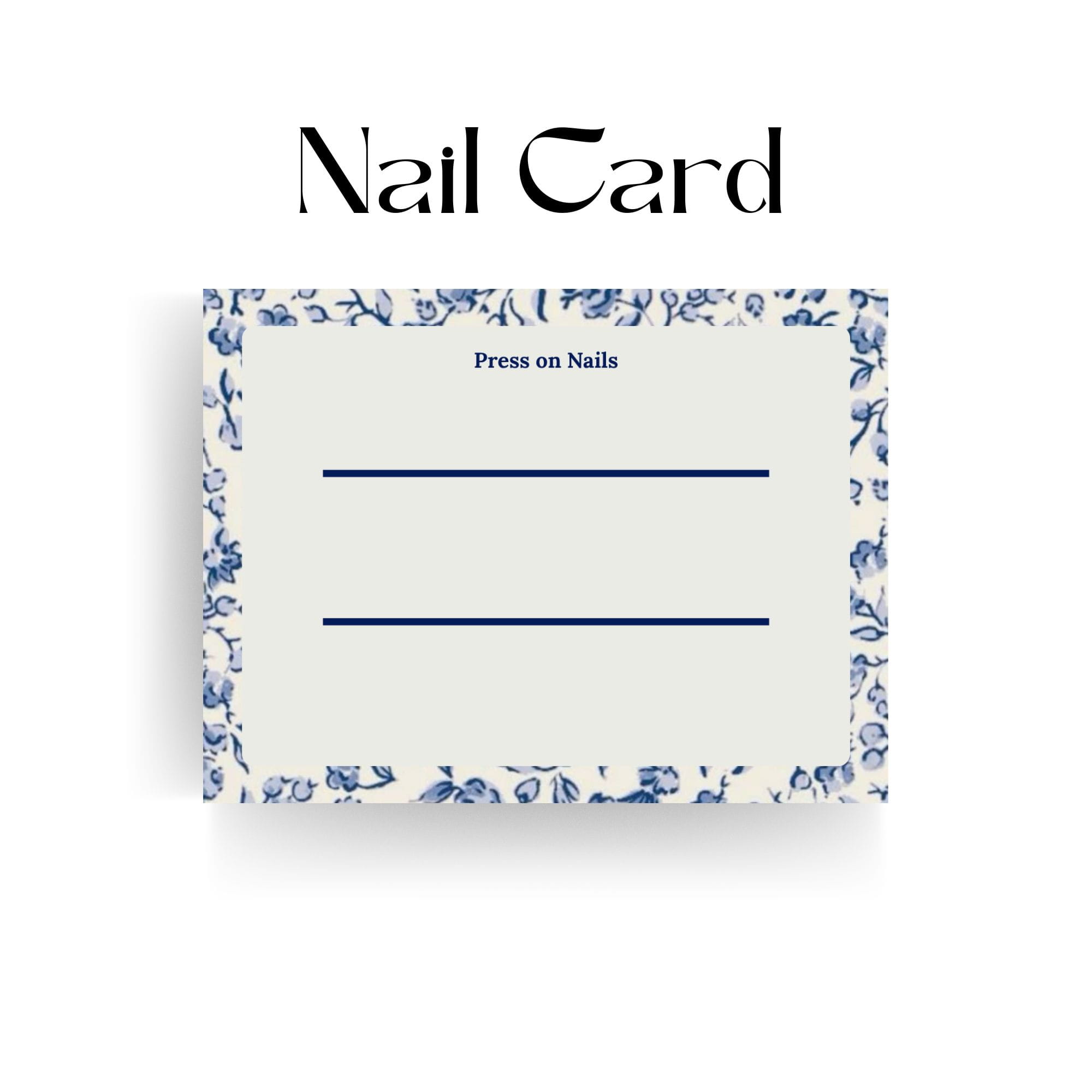 Elegant Blue Nail Cards