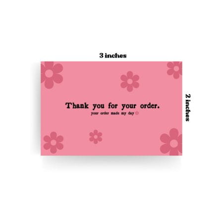 Floral Thank You Cards for Small Business Packaging