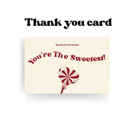 Retro You're The Sweetest Thank You Packaging Cards
